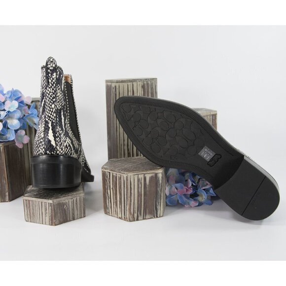 Coach Snake Leather Bowery Beaded Booties Boots 6 - Picture 5 of 6